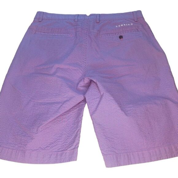 Dunning Golf Everbest Pinstripe Seersucker Flat Front Golf Shorts - Picture 8 of 11